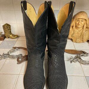Nocona black exotic western boots 8 d